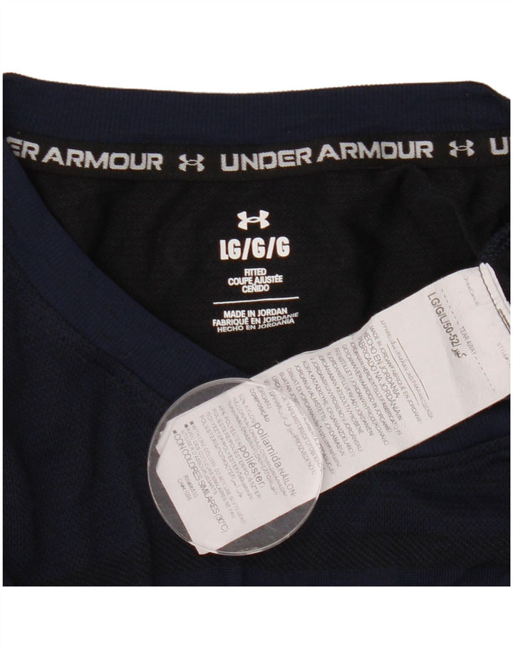 Under Armour Herren T-Shirt Top Large Marineblau Nylon