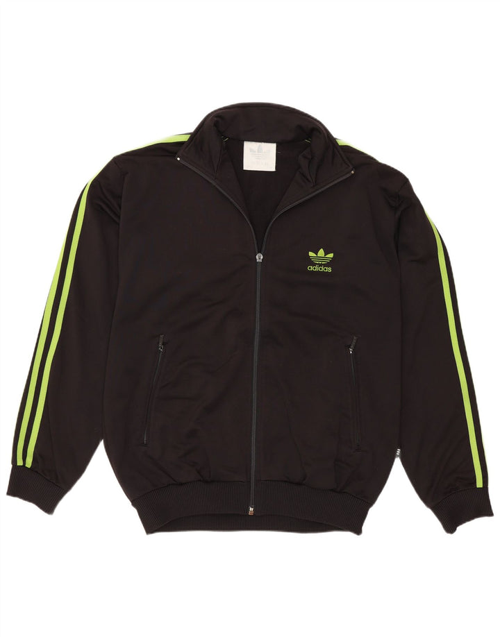 Gornja jakna od trenirke Adidas za dječake 14-15 godina, crni poliester