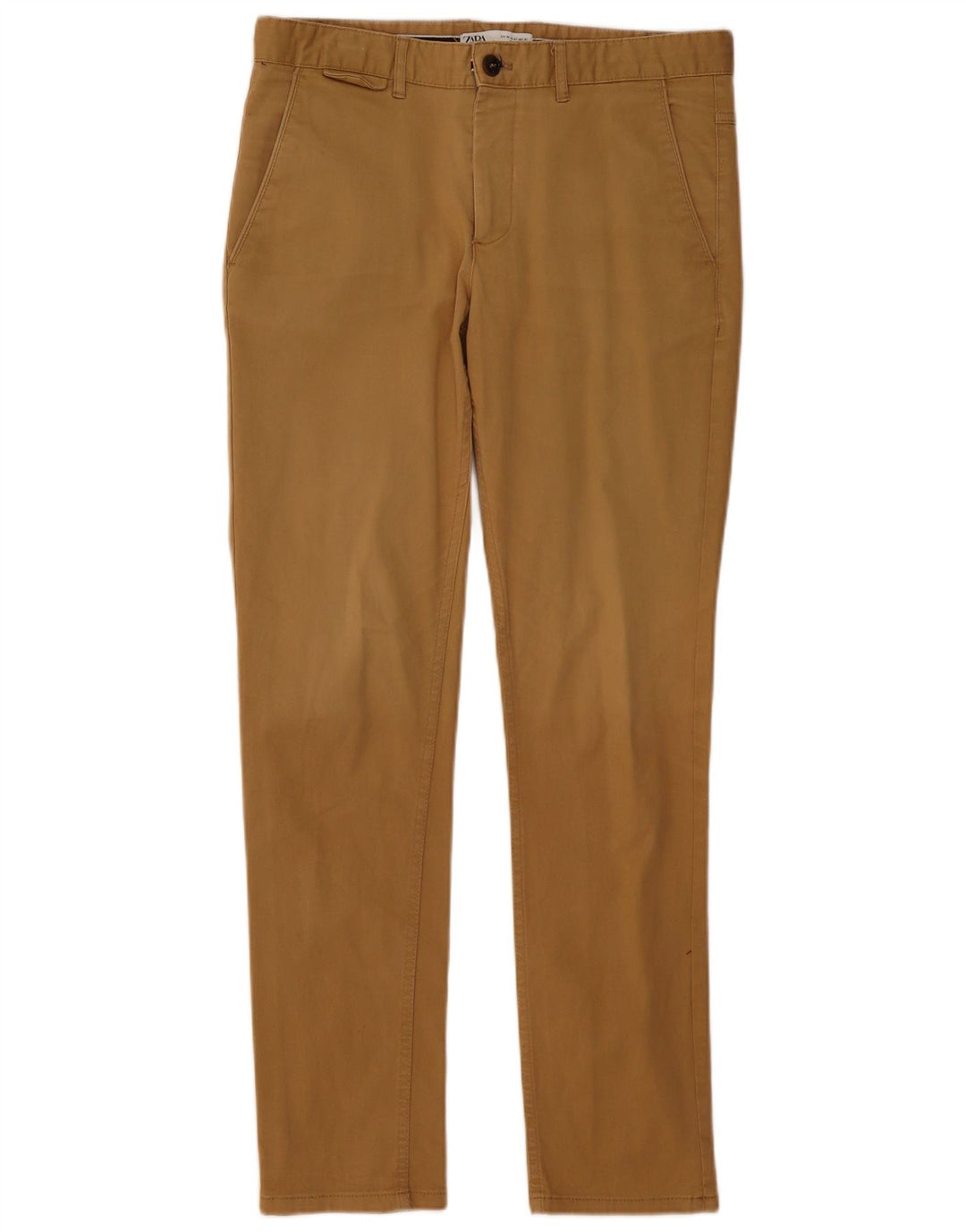 Zara Mens Slim Chino Trousers EU 40 Medium W31 L31 Beige