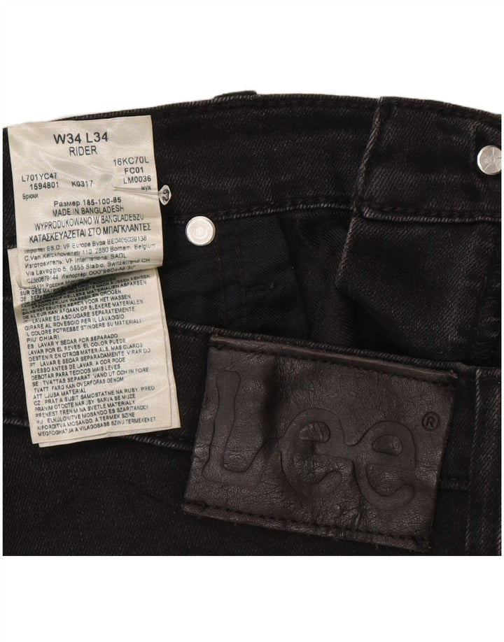 Lee Mens Slim Jeans W34 L34 Grey Cotton
