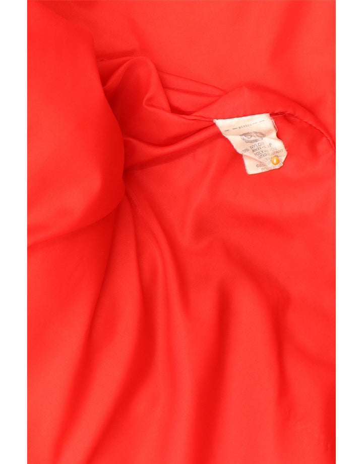 C&A Mens Padded Jacket UK 38 Medium Red Colourblock Nylon