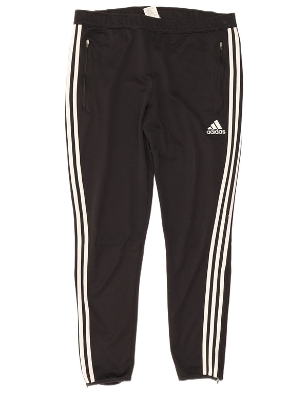 Calça de treino masculina Adidas Climacool grande preto colorblock poliéster