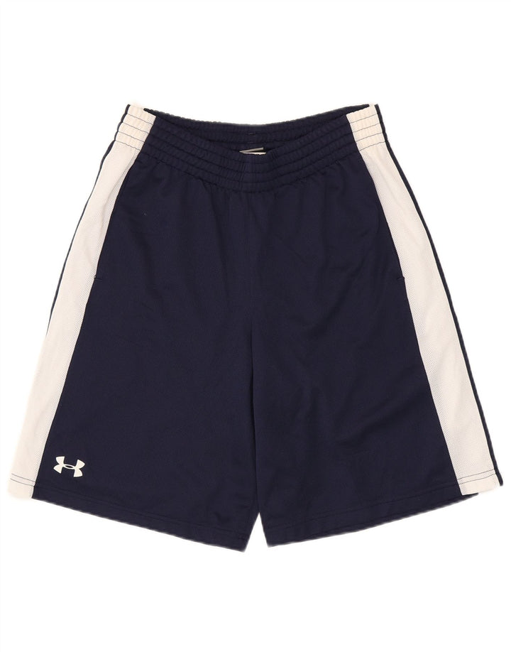 Under Armour Hombre Pantalones cortos deportivos Small Azul marino Colorblock Poliéster