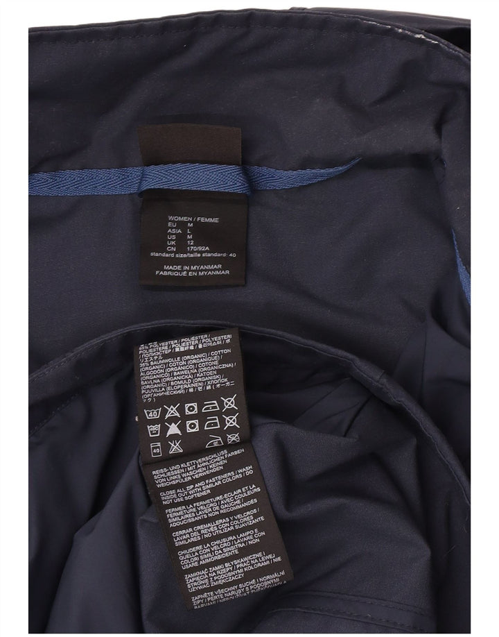 Jack Wolfskin Womens Hooded Windbreaker Jacket UK 12 Medium Navy Blue