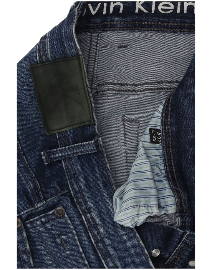CALVIN KLEIN Mens Cropped Jeans W32 L23 Blue