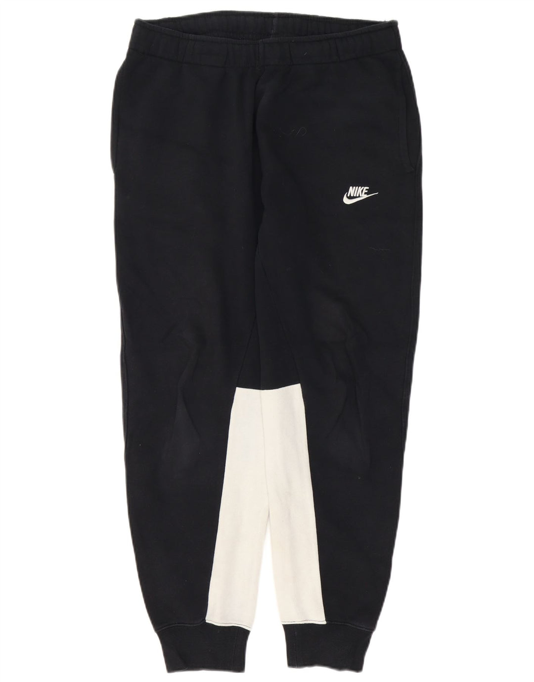Nike Mens Tracksuit Trousers Joggers Medium Black Colourblock Cotton