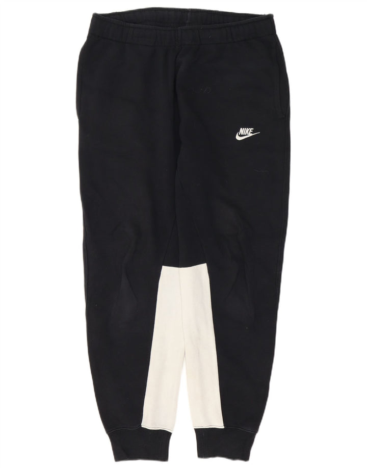 Nike Mens Tracksuit Trousers Joggers Medium Black Colourblock Cotton