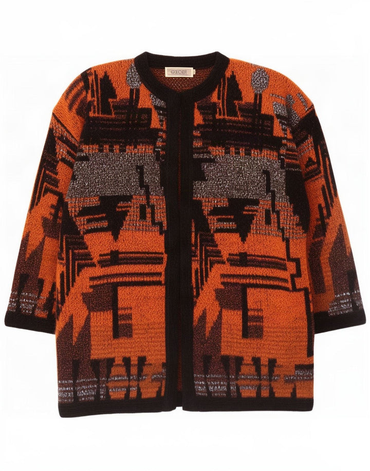 Pull cardigan long surdimensionné Excel pour femme UK 14 Orange moyen