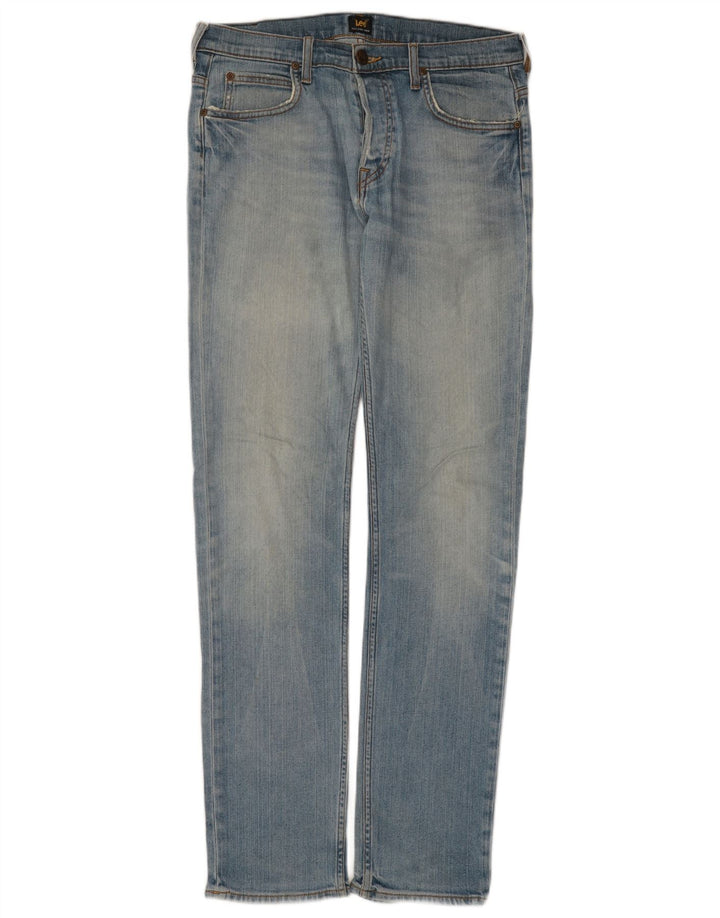 LEE Mens Powell Slim Jeans W32 L34 Blue Cotton