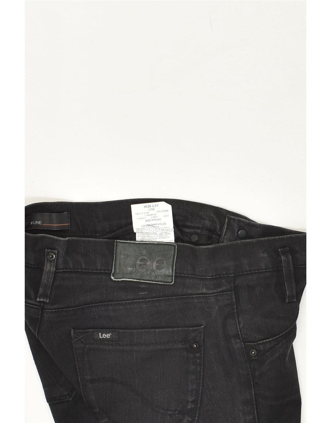 LEE Womens Lynn Straight Jeans W26 L31 Black Cotton Vintage Lee and Second-Hand Lee from Messina Hembry 