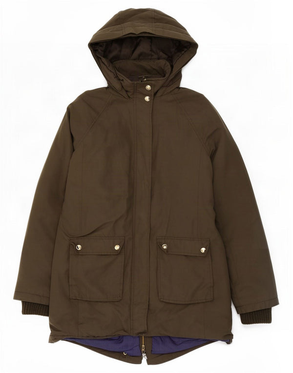 Tommy Hilfiger Chaqueta Parka con Capucha para Mujer UK 10 Small Khaki Cotton