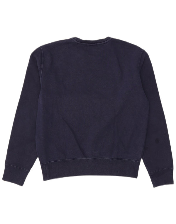 Polo Ralph Lauren Dame Oversized Sweatshirt Jumper UK 6 XS Navy Blue