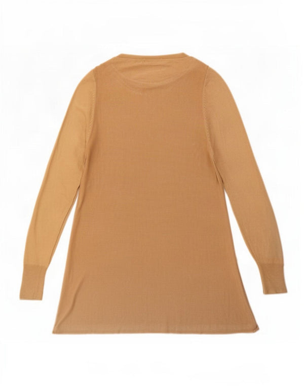 Marks & Spencer Damen Langarm-Tunikakleid UK 16 Large Beige Acryl