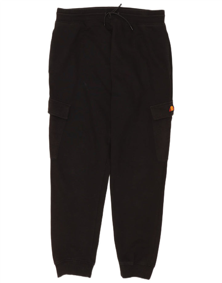 Ellesse Mens Cargo Tracksuit Trousers Joggers Large Black Cotton