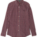 Camisa masculina BENETTON pequena xadrez vermelha