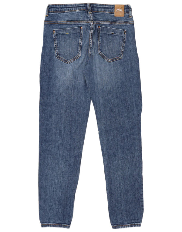 Zara Vaqueros Pitillo Mujer EU 40 Mediano W30 L28 Algodón Azul