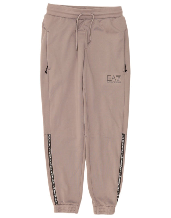 Emporio Armani Mens Graphic Tracksuit Trousers Joggers XS Grey Polyester