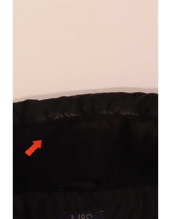 Marks & Spencer Abrigo acolchado acolchado para mujer UK 44 Grande Poliéster negro