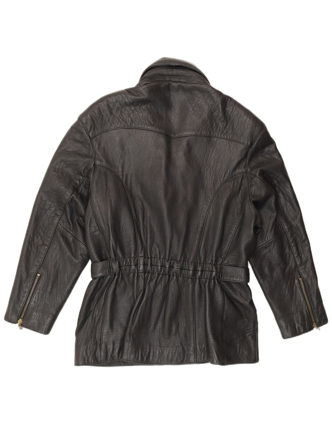 MADDOX Womens Leather Jacket IT 42 Medium Black Leather