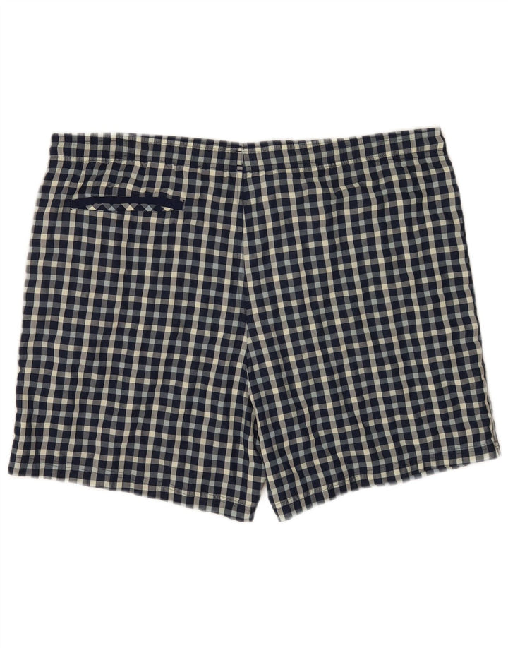 Adidas Herren Regular Badeshorts, groß, blau kariert, Polyester