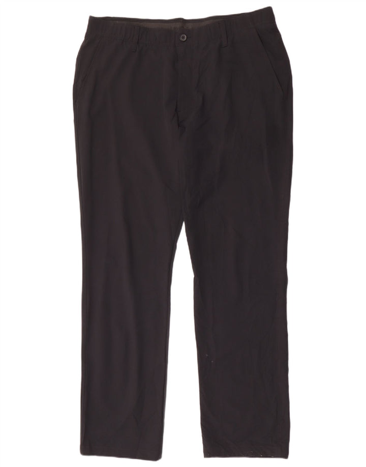 UNDER ARMOUR Lige Chinobukser til mænd W38 L32 Sort polyester