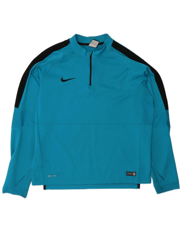 Nike Dri Fit - Chándal con cremallera y cuello para hombre, talla XL, color azul