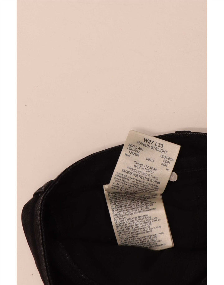 Lee Womens Marion Straight Jeans W27 L25 Black Cotton