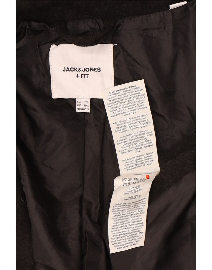 Jack & Jones Mens Overcoat UK 50 5XL Black Polyester