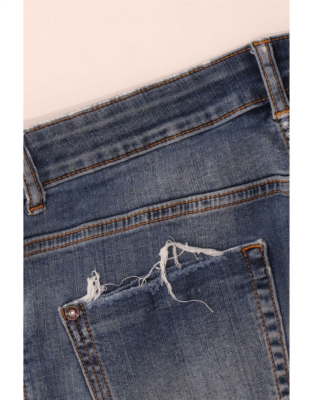 Zara Womens Distressed Skinny Jeans W28 L27 Blue
