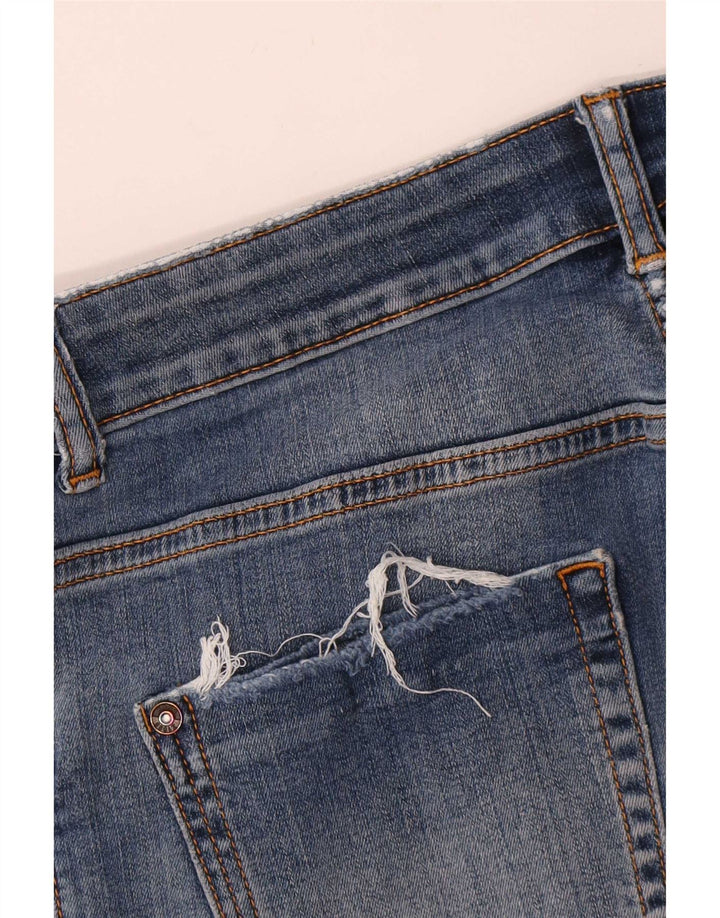 Zara Womens Distressed Skinny Jeans W28 L27 Blue