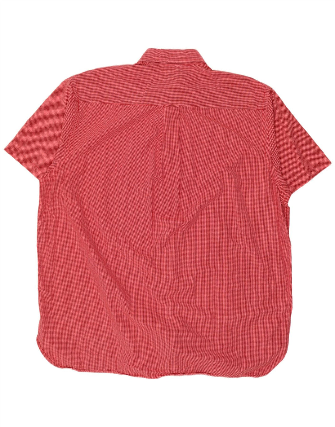 Nautica Mens Short Sleeve Shirt XL Red Check Cotton