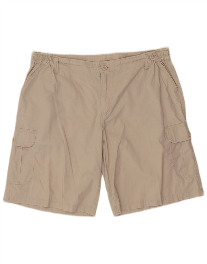 VINTAGE Mens Cargo Shorts XL W38  Beige Cotton