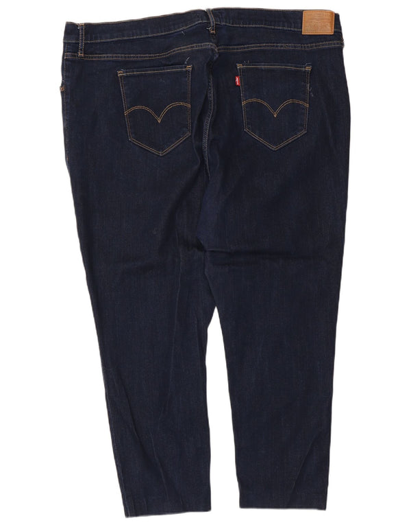 Levi's Donna 721 Jeans skinny corti a vita alta US 24 4XL W42 L24 Blu navy