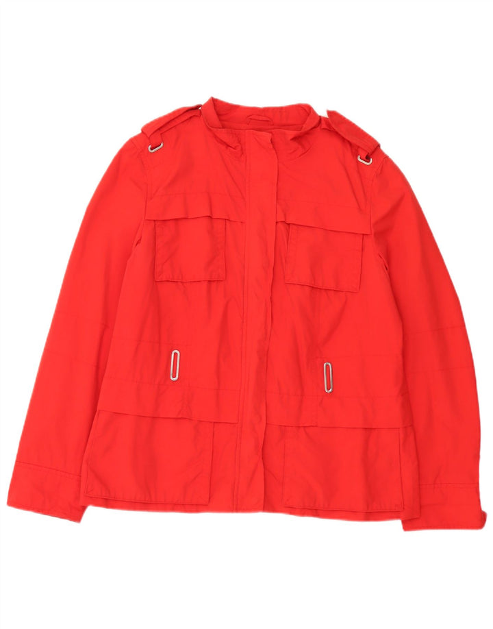 Zara Womens Military Jacket UK 18 XL Red Cotton