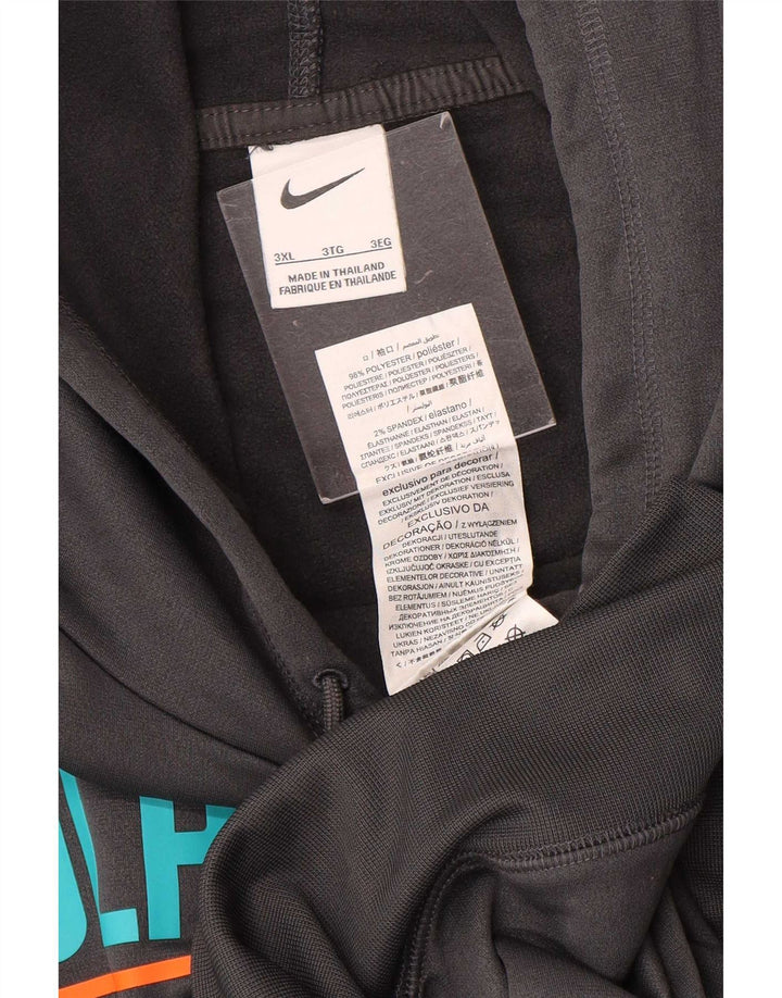 Nike Mens Miami Dolphins Graphic Hoodie Jumper 3XL Grey Polyester