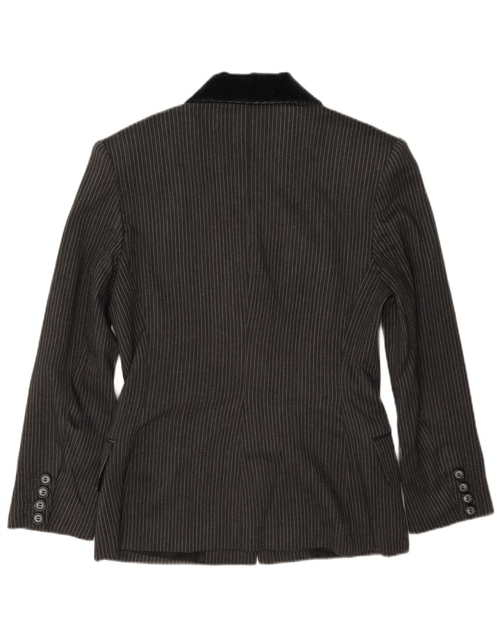 Giacca Blazer 3 Bottoni Donna Laura Biagiotti IT 42 Gessato Grigio Medio