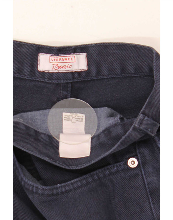 Stefanel Mens Straight Jeans IT 48 Medium W34 L34 Navy Blue Cotton