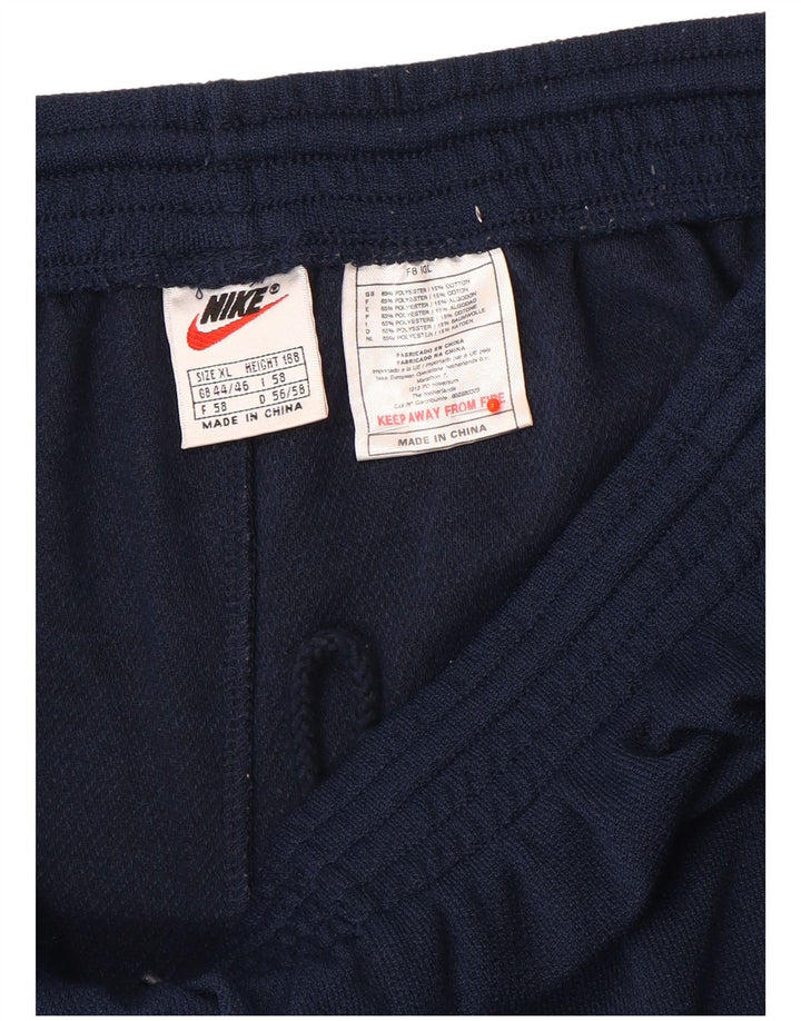 Pantaloni da tuta Nike da uomo XL in poliestere blu navy