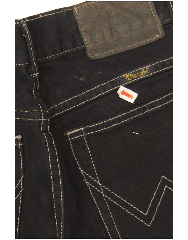 Wrangler Mens Straight Jeans W34 L34 Black Cotton