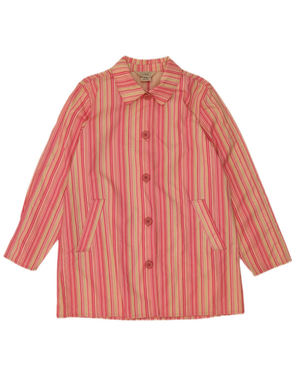 Jachetă blazer pentru femei L.L.Bean Petite, cu 5 nasturi, UK 14 Medium, roz în dungi