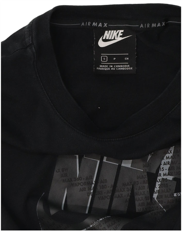 Nike Mens Graphic T-Shirt Top Small Black Cotton