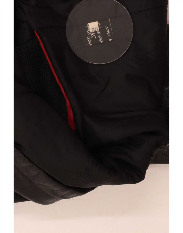 Giacca in pelle da uomo John and Son IT 50 Large nera
