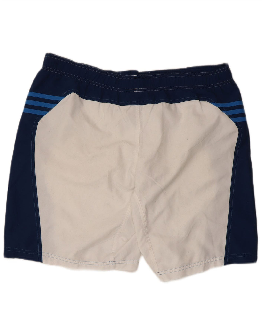 Pantaloncini da bagno con grafica Adidas da uomo, grandi, in poliestere color block bianco