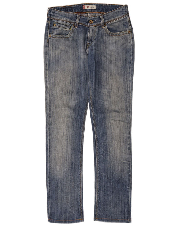 Levi's Womens 571 Slim Jeans W29 L30 Blue Cotton
