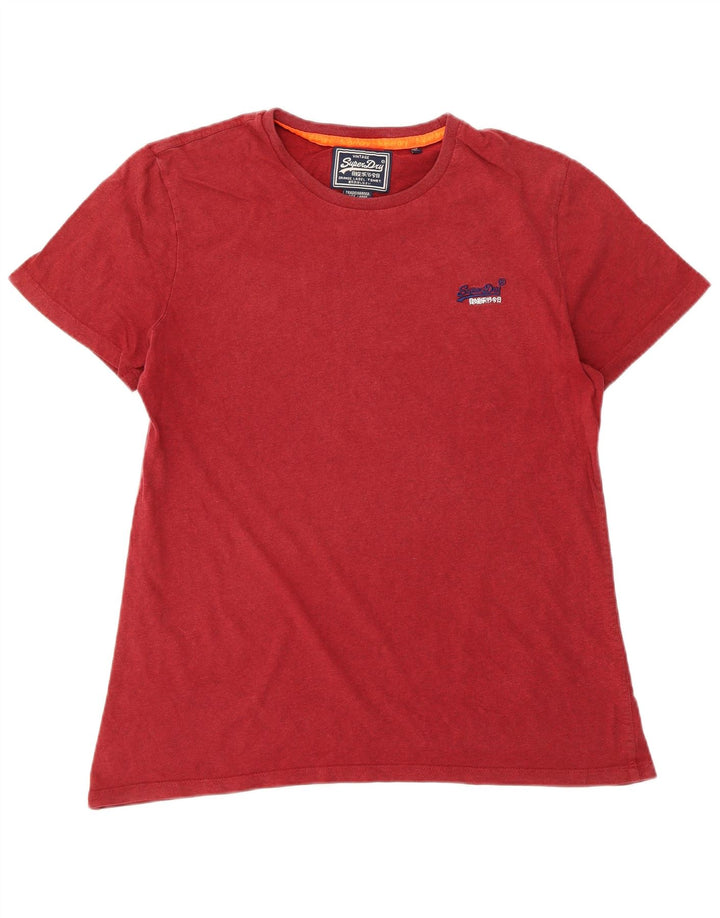 T-shirt da uomo Superdry Top grande in cotone rosso