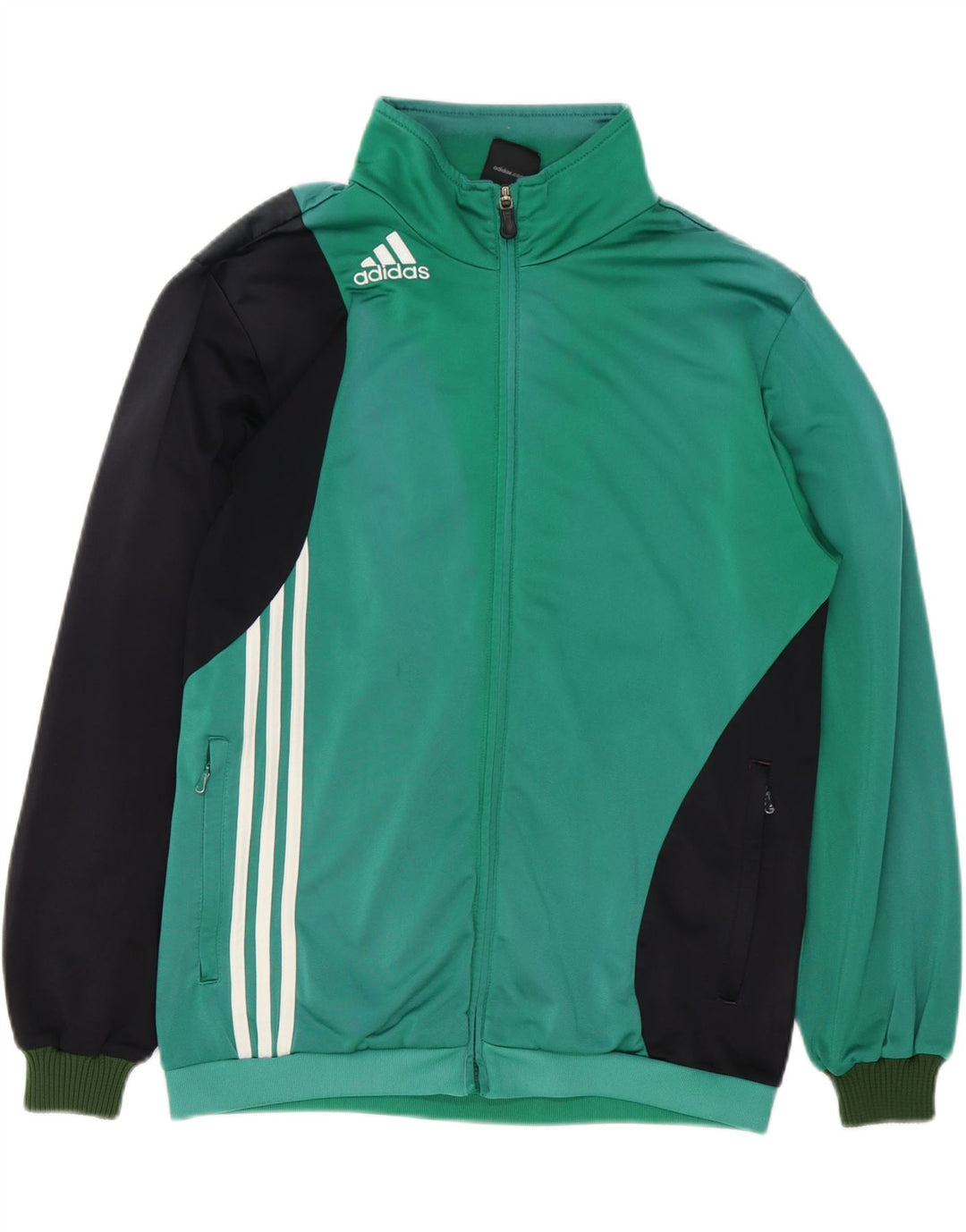 Adidas Træningsdragt til mænd, topjakke UK 40/42 Medium Green Colourblock
