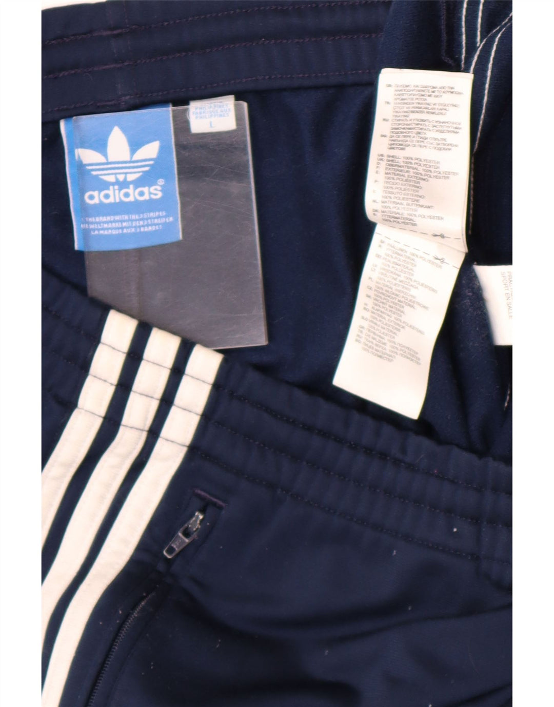 Мужские спортивные брюки Adidas, большие темно-синие, полиэстер