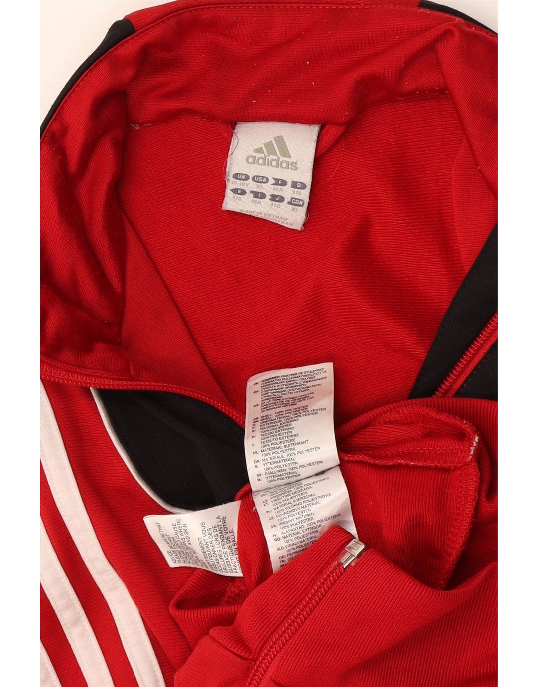 Adidas Træningsdragt Topjakke til drenge 15-16 år Rød Colourblock Polyester