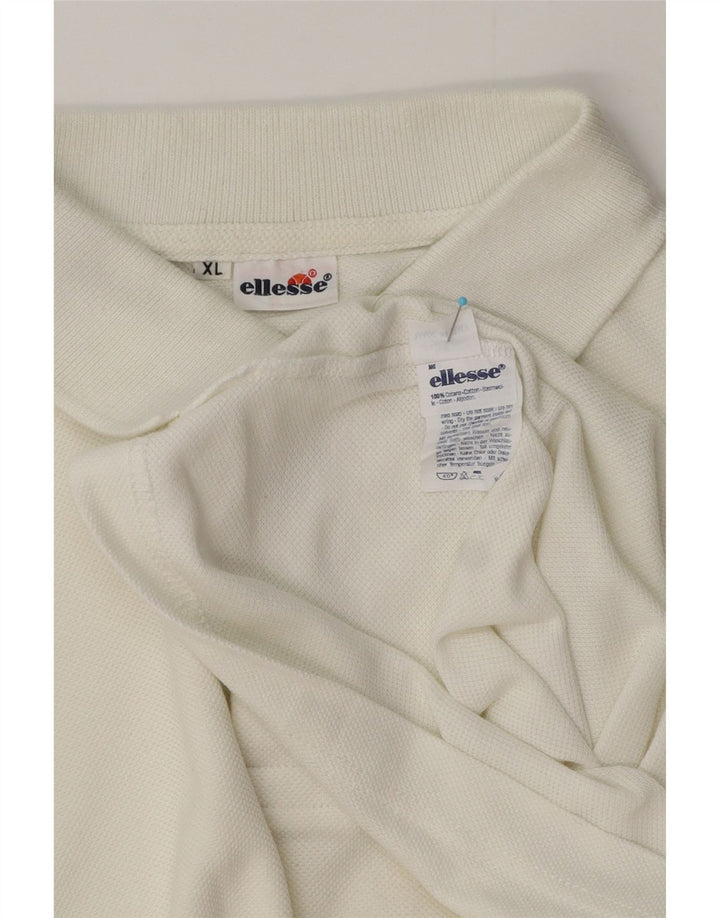 Ellesse Mens Polo Shirt XL White Cotton