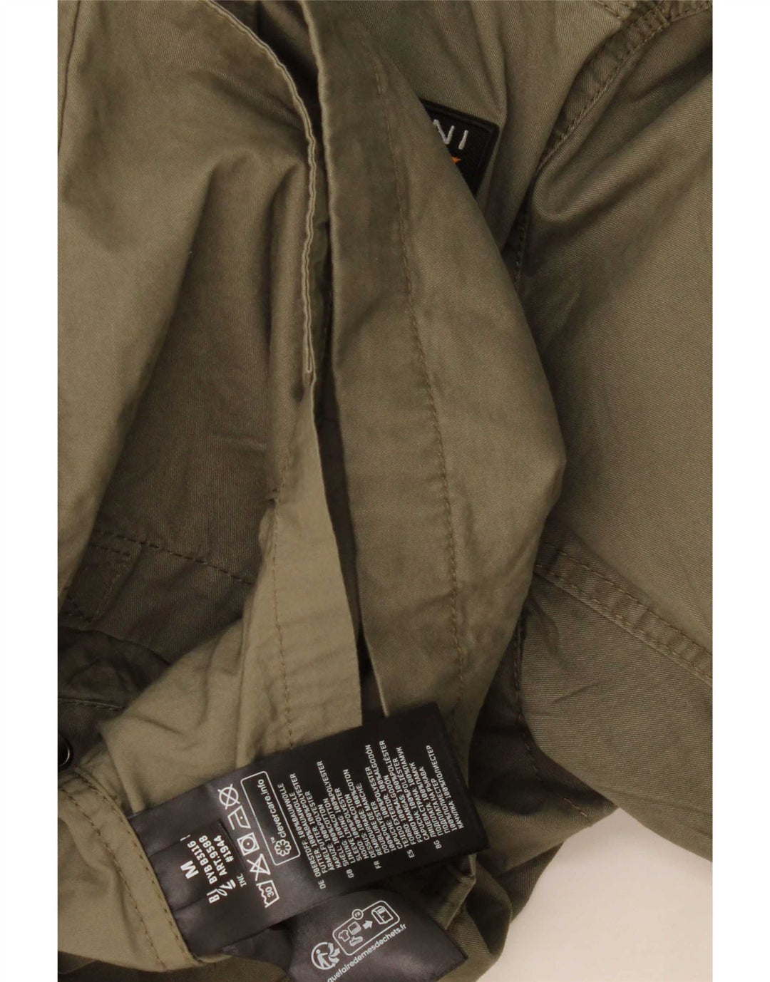 Brandit Mens Graphic Military Jacket UK 38 Medium Khaki Cotton